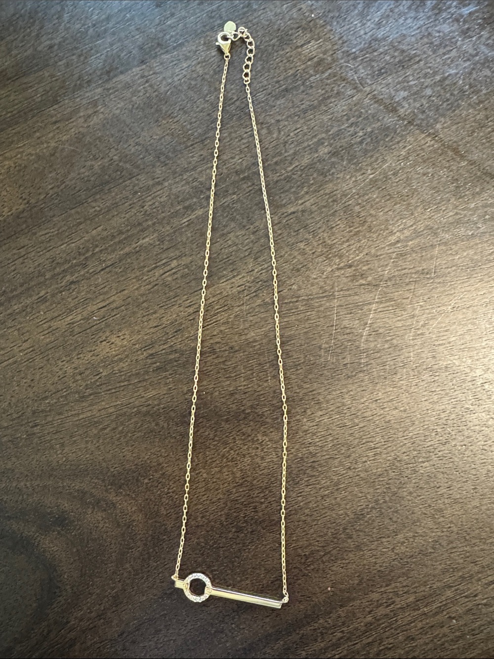 Minimalist Gold Key Charm Necklace for Women